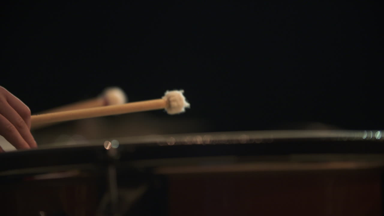 Drummer playing timbales