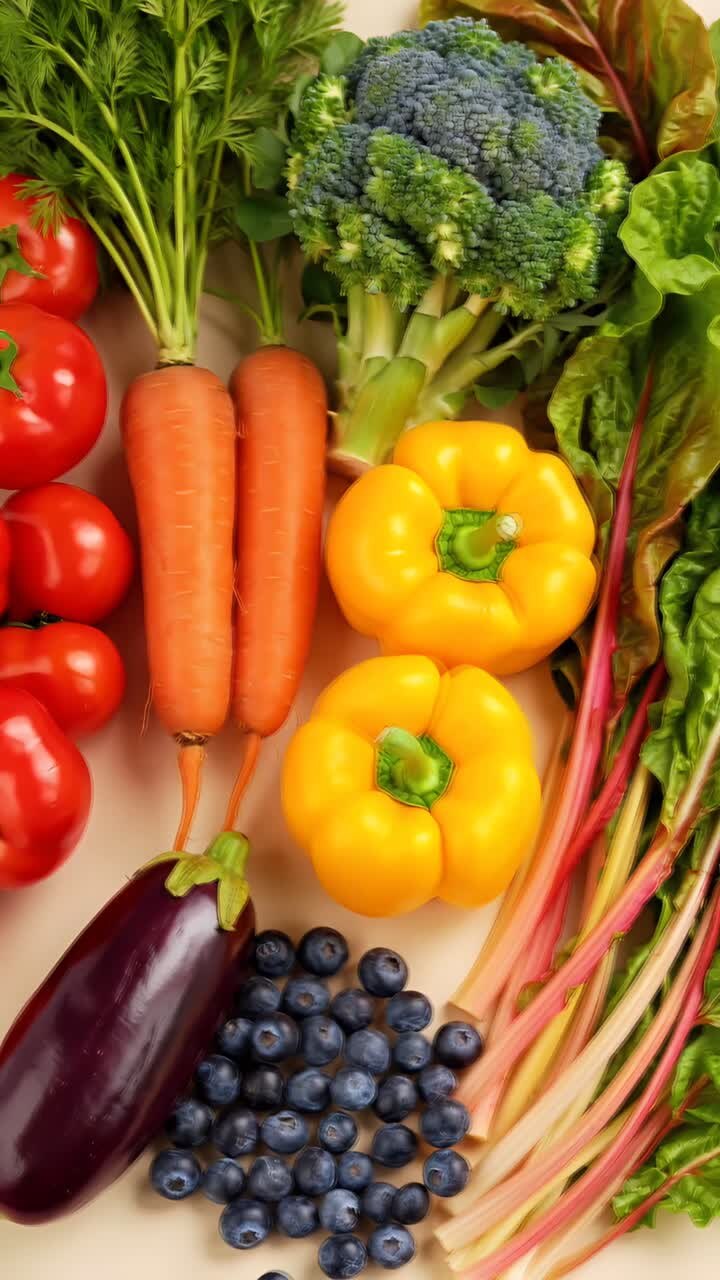 Fresh Organic Fruits and Vegetables 4K