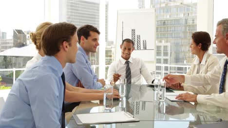 business people shaking hands at a meeting