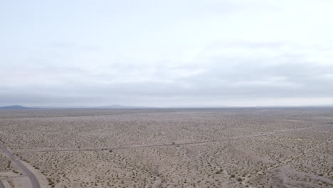 an aerial pan across the desert in arizona