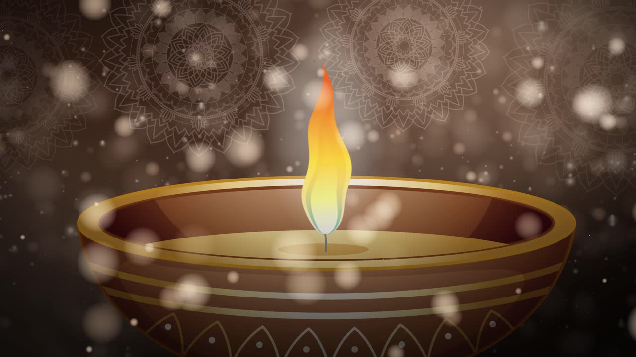 Fiamma di candela animata che tremola dolcemente