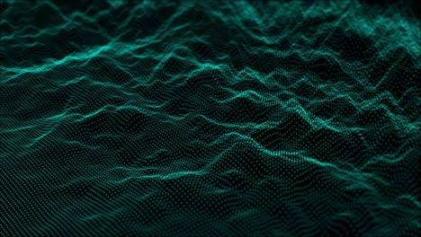 abstract dot waves background. this  motion graphic is designed for digital, technology, network and cyber. green and blue tone.