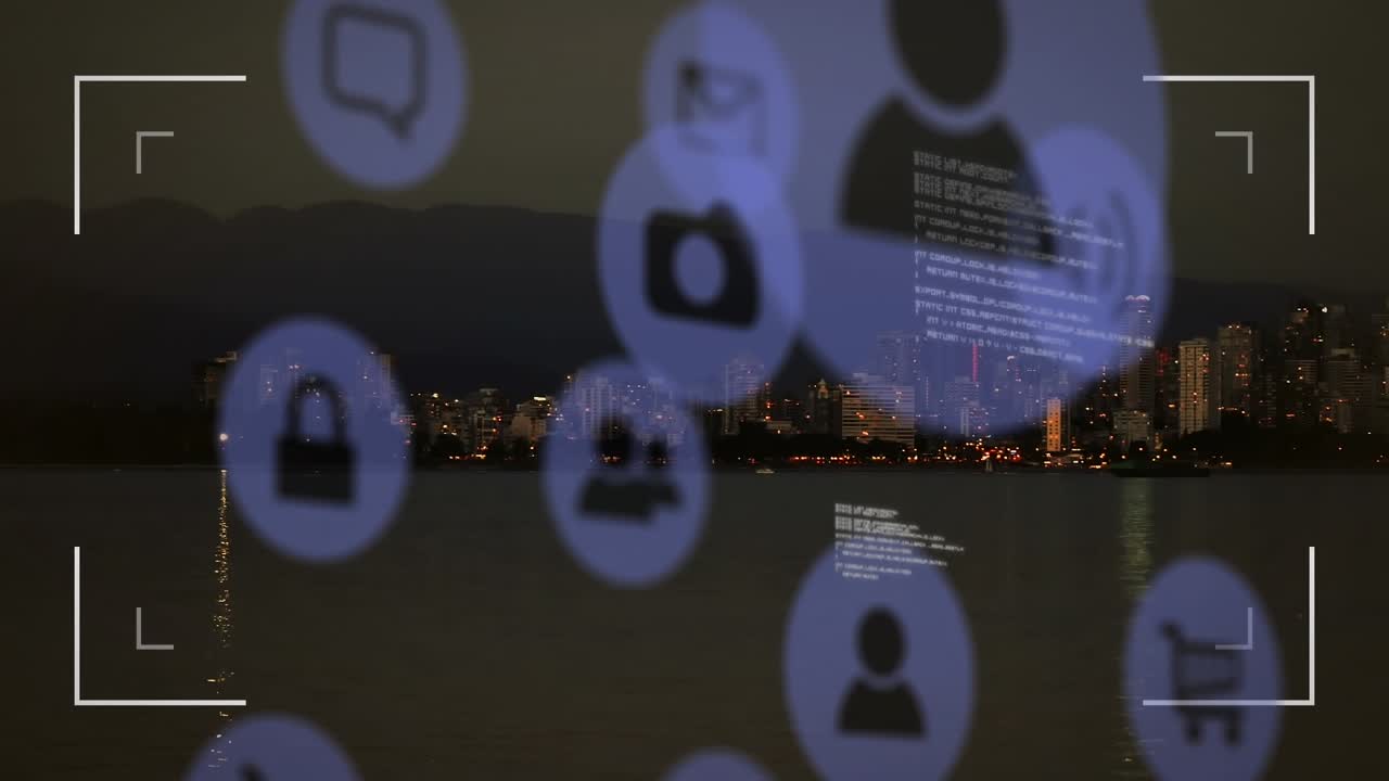 Icone Wi-Fi e internet su schermo alfa