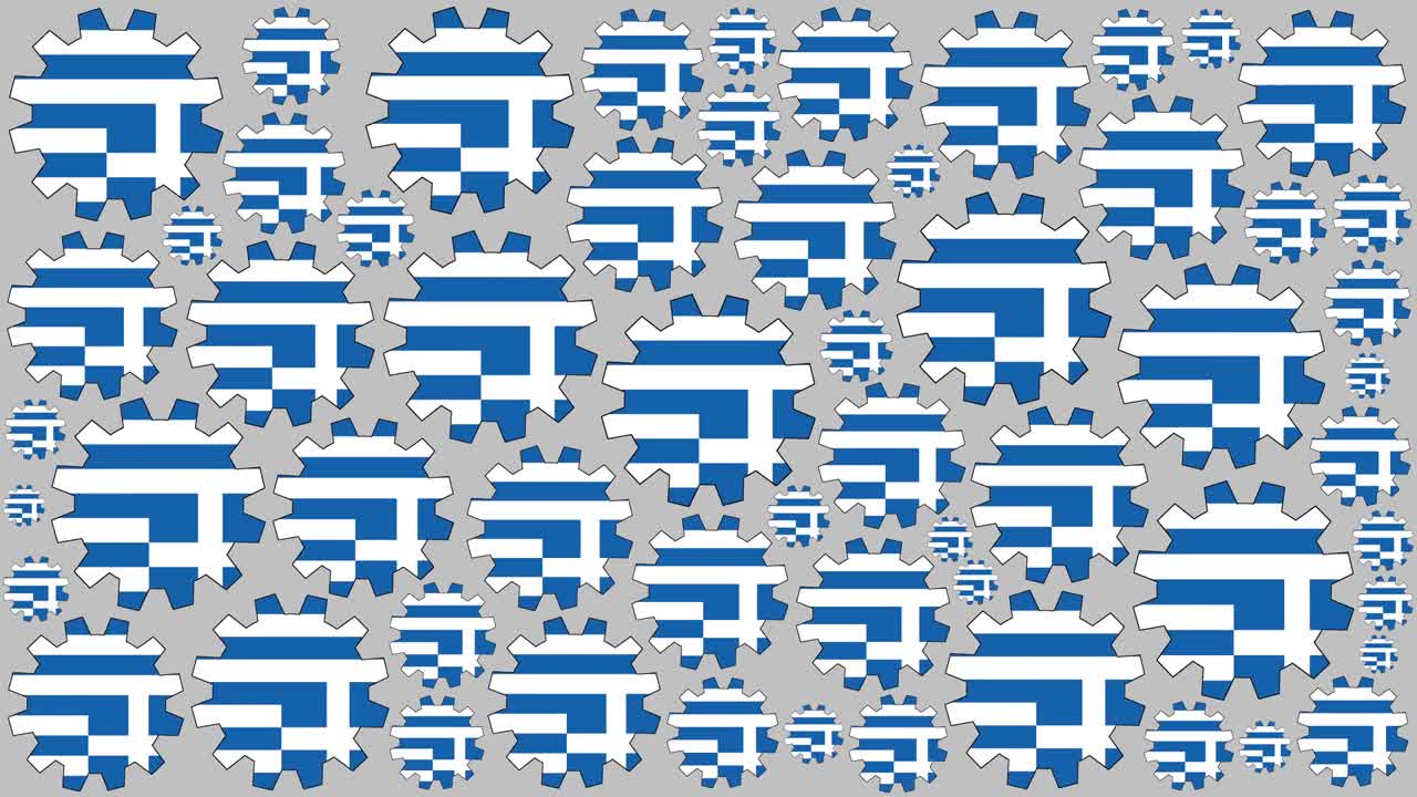 그리스 발 기어 스피닝 배경