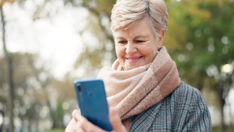 phone, communication and a senior woman