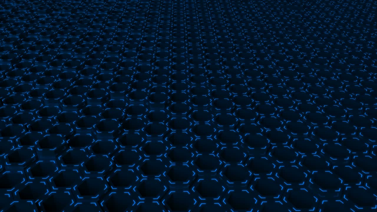Blue Futuristic Looped Hexagon Background