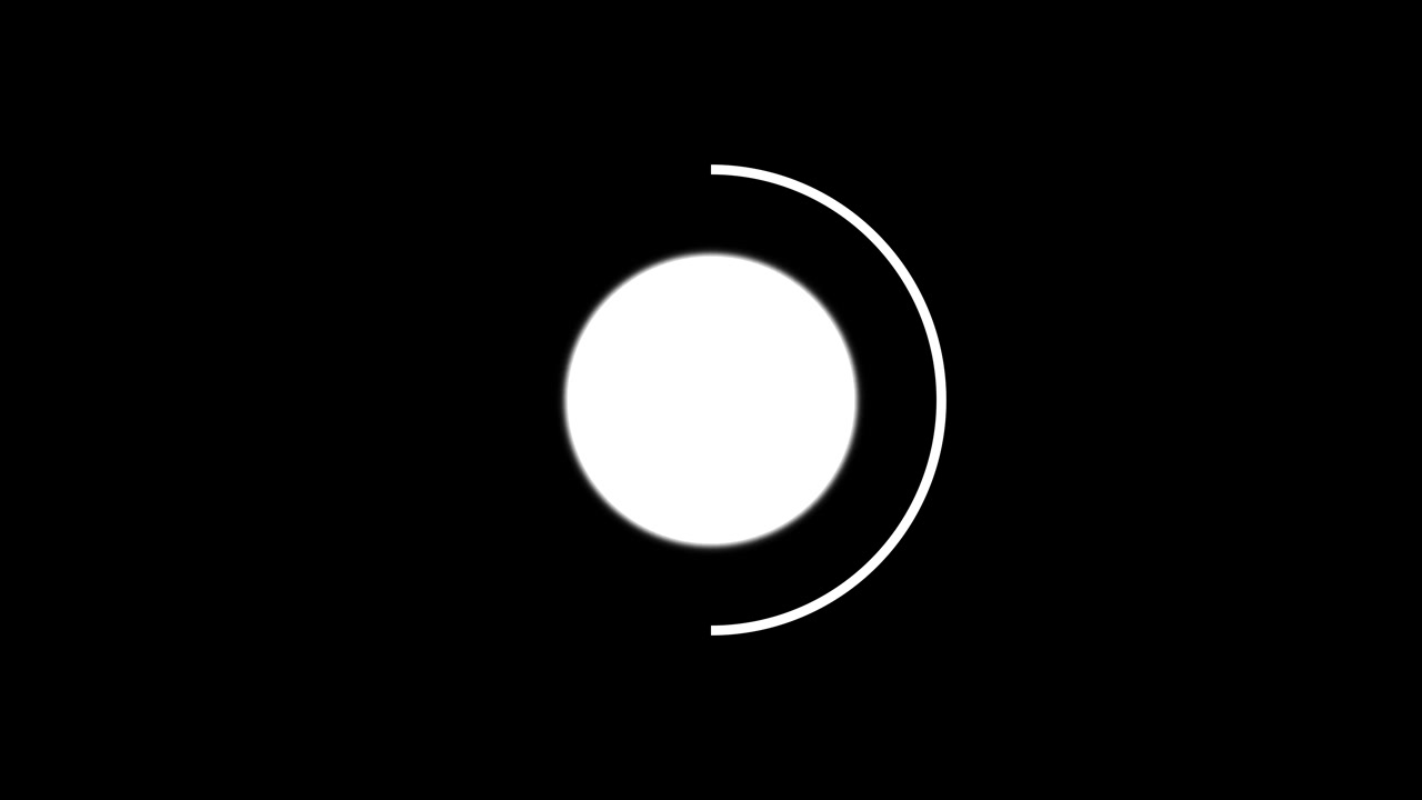 Minimalist White Loading Spinner Animation on Black Background