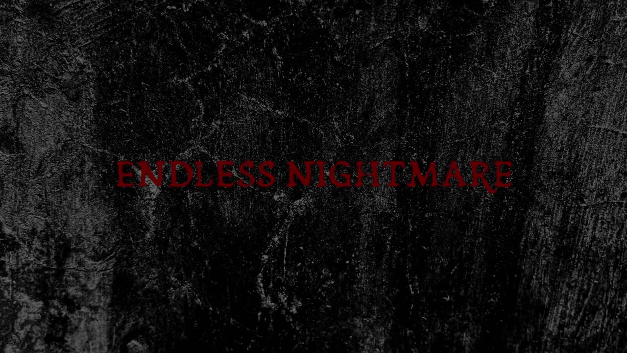 Endless Nightmare Red Text on Dark Grunge Background
