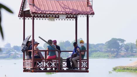 passengers enjoying a peaceful cable car journey