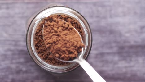 instant coffee in a jar