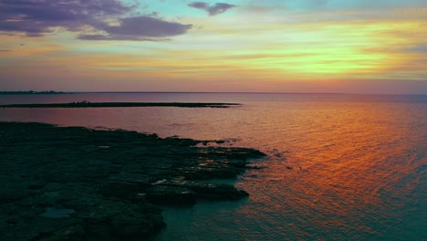 colorful horizon at the coast of nightcliff suburb in the city of darwin in the northern territory of australia