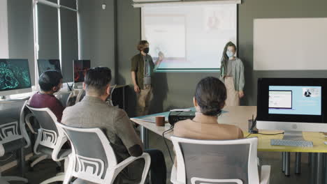 Business Presentation in a Modern Office
