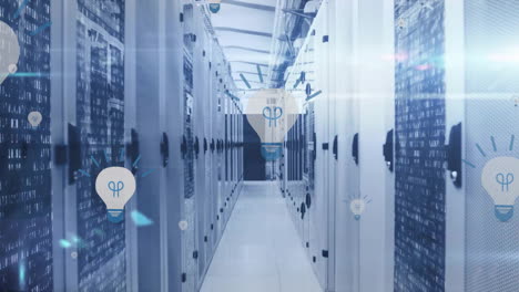animation of data processing over computer servers