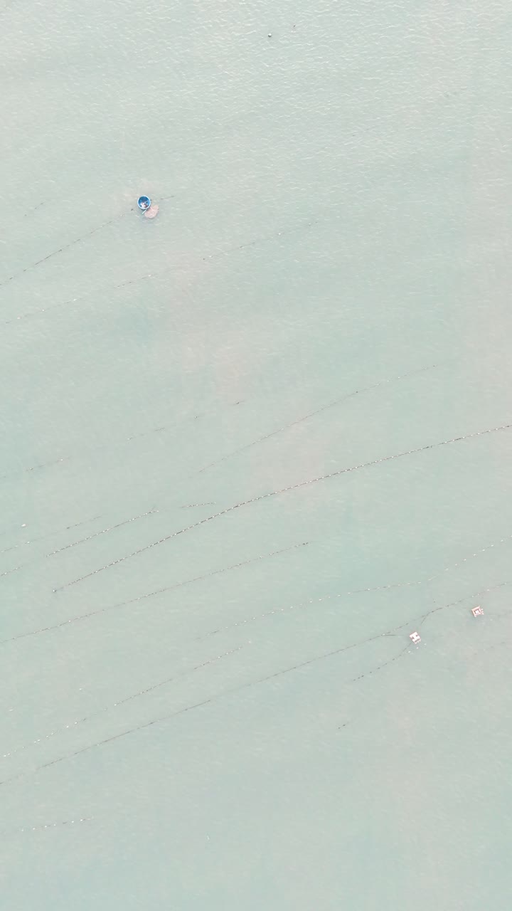 Aerial Vertical Shot of the Sea in Phan Rang–Tháp Chàm in the Morning.