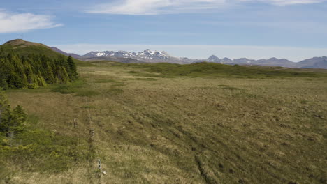 gorgeous iceland countryside landscape on snaefellsnes peninsula - aerial