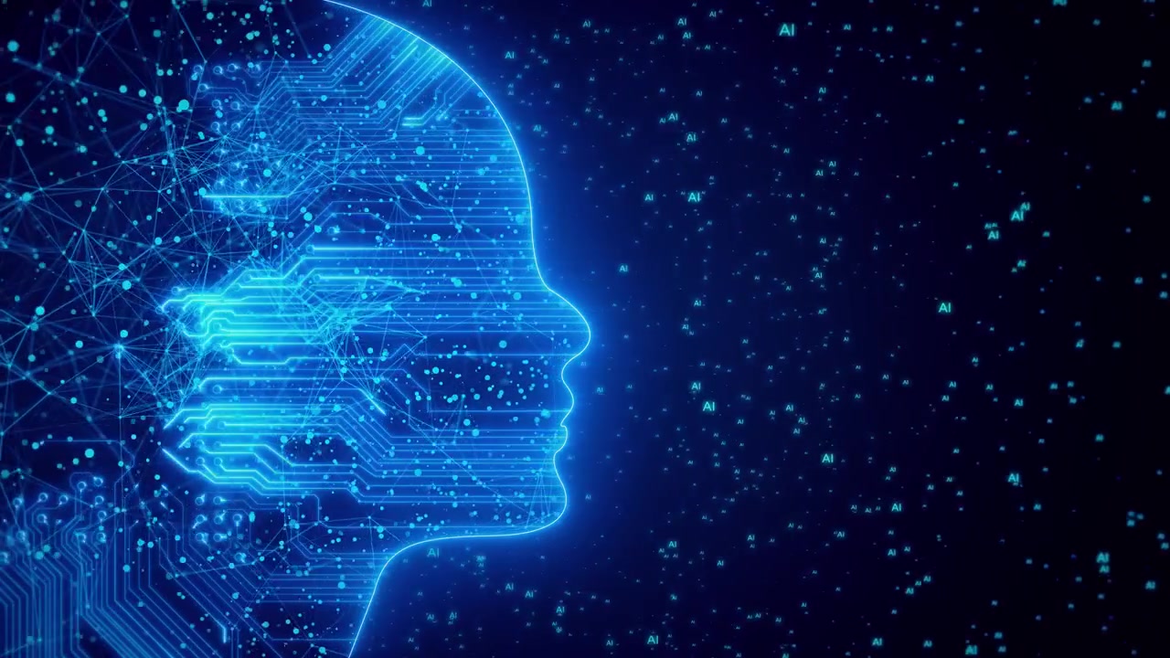Modern cyber ai futuristic high tech concept visualization 3d cpu processor microchip artificial