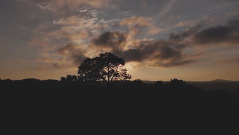 beautiful sunset whit clouds and a game whit shadows