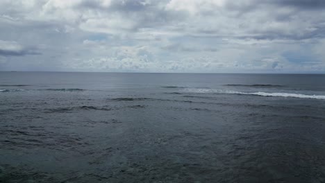 seascape on cloudy day in baras, catanduanes, philippines - drone shot