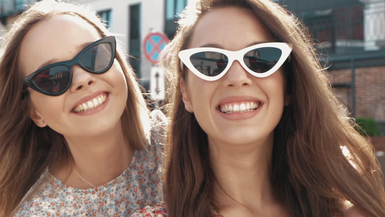 Happy Friends in Sunglasses