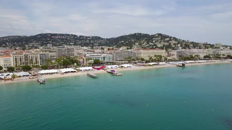 picturesque holiday beach vacation landscape of cannes, france in summer