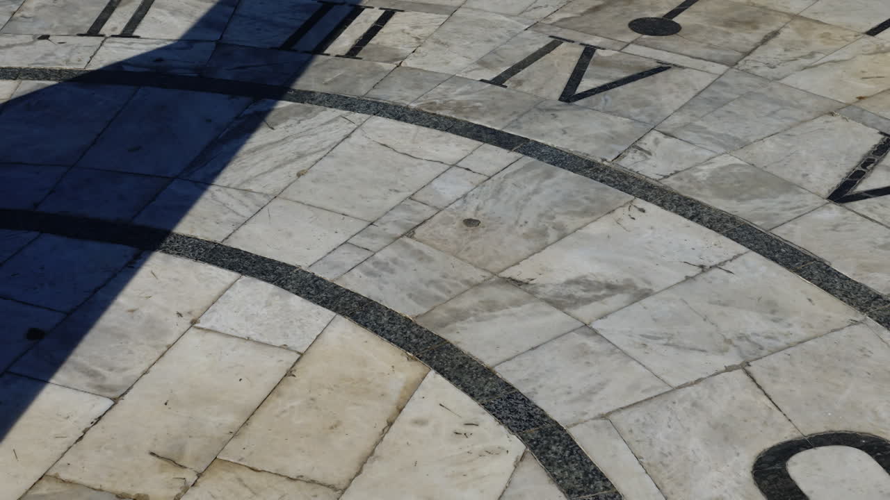 Sundial. Shooting in the summer. Time lapse. Time lapse
