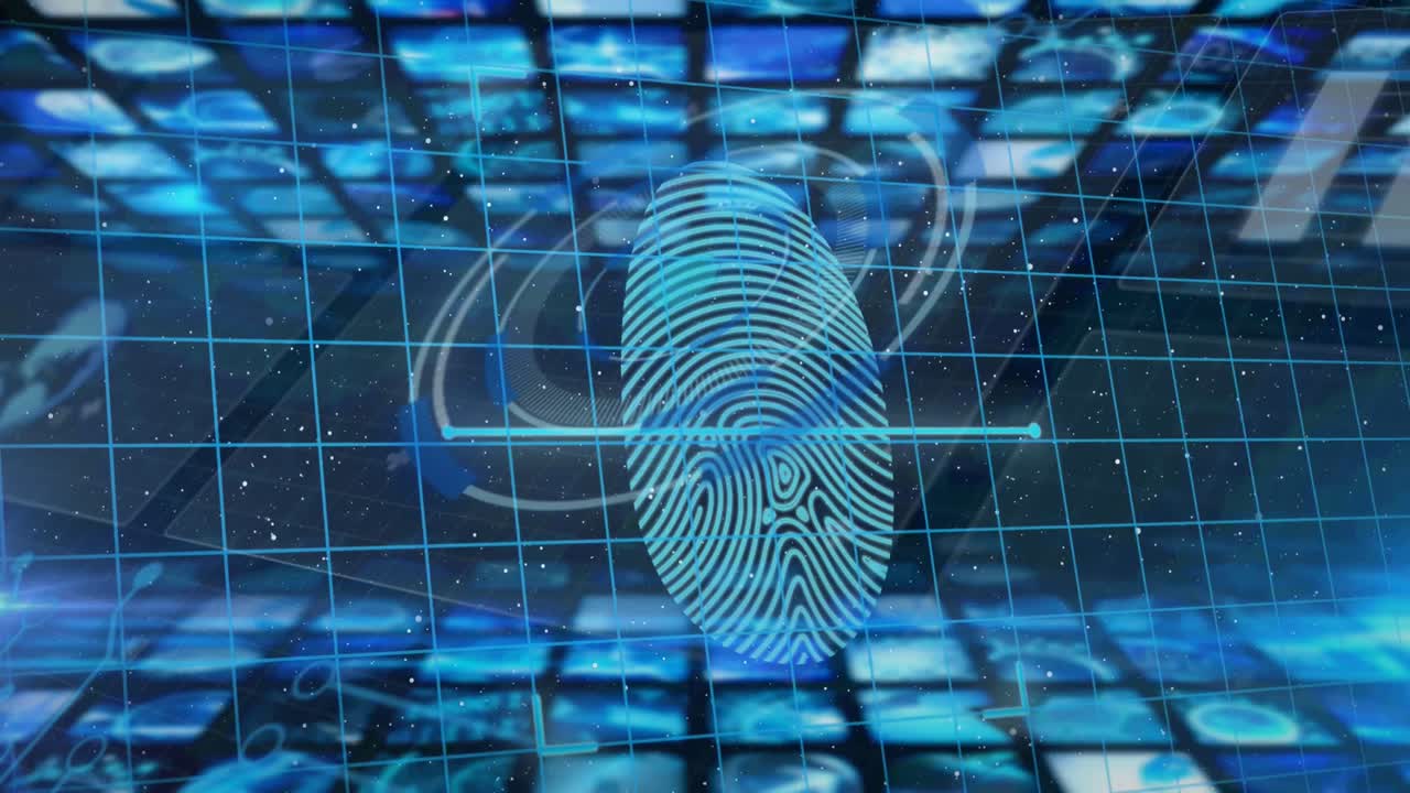 animación de las huellas dactilares sobre las pantallas