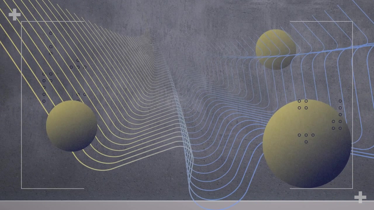 Animation of globe over business green light trails connection