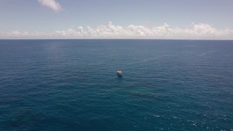 Blue-ocean-and-a-fishing-boat