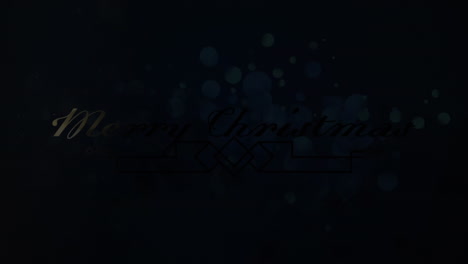 animation of merry christmas text in gold over exploding fireworks in night sky