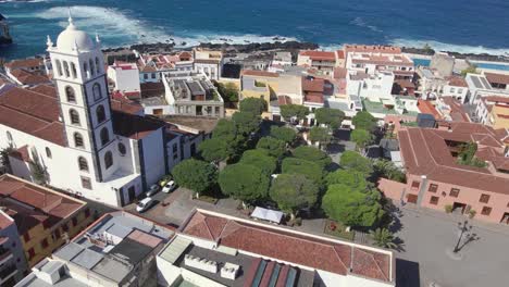 aerial view of the garachico town on tenerife, canary islands, spain