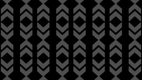 graphic pattern in black and white with stroboscopic and hypnotic effect, while increasing in size and then reducing it.