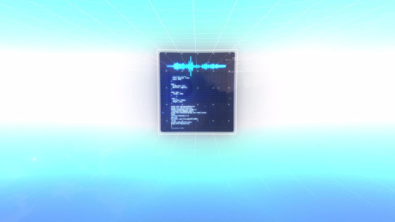 Animation of scope scanning, statistics recording and data processing on screens