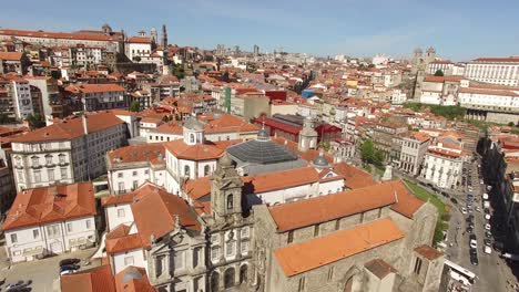 porto dowtown aerial view portugal