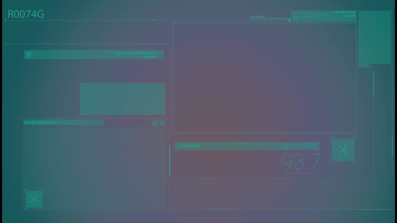Animation of video recorder interface against abstract background
