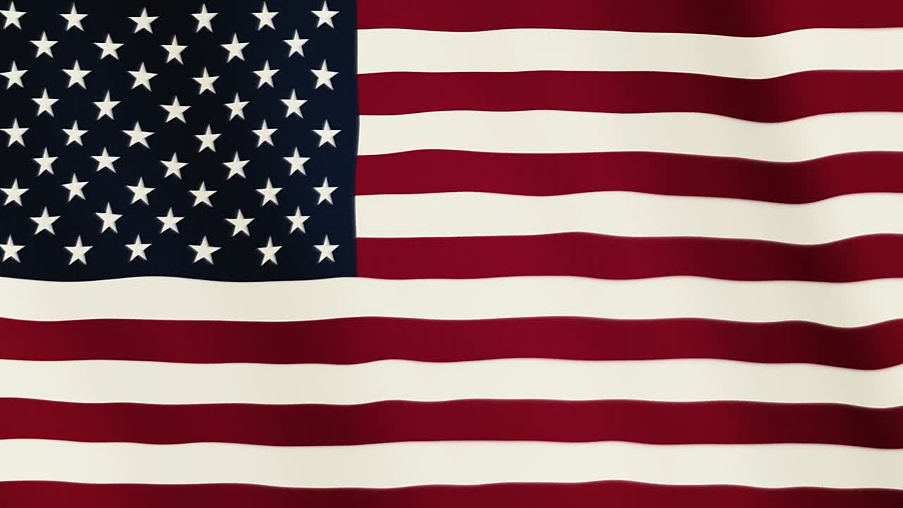 USAs flagg vaiende animasjon. Fullskjerm. Symbol for landet