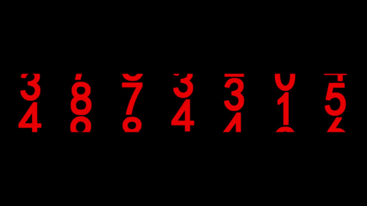 은 숫자 애니메이션