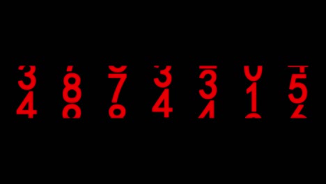 red numerals animated