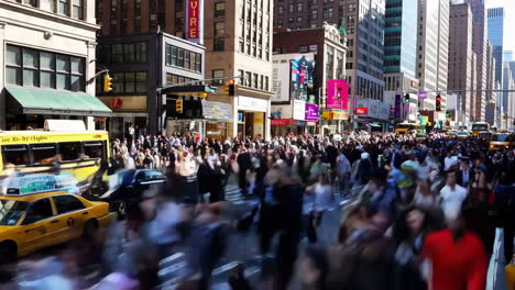 busy new york city street scene