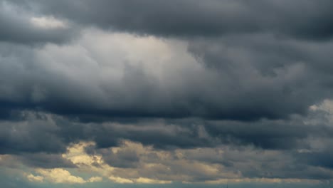 beautiful dark dramatic sky with stormy clouds time lapse before the rain