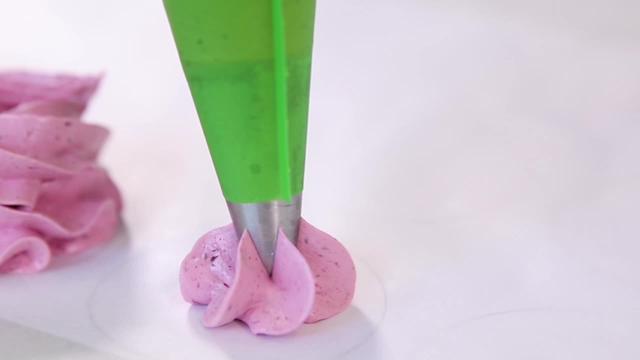 Piping Whipped Cream Berries