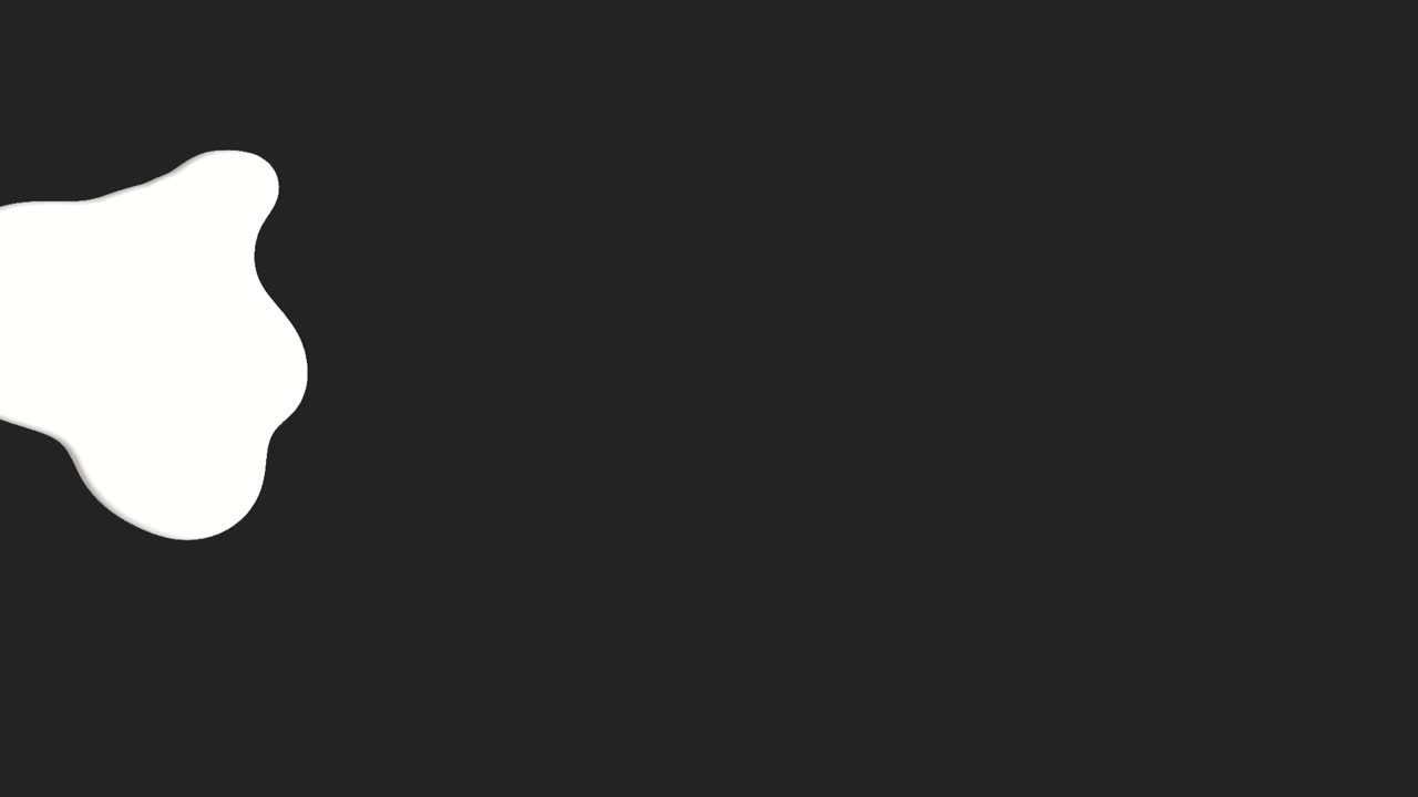 애니메이션 모션 추상 흰색 액체 반점 검은 스플래시 배경 1