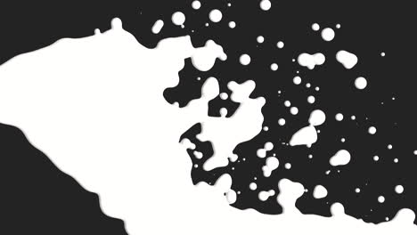 animation motion abstract white liquid spots black splash background 1