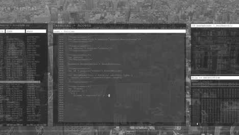 animación del paisaje urbano y procesamiento de datos