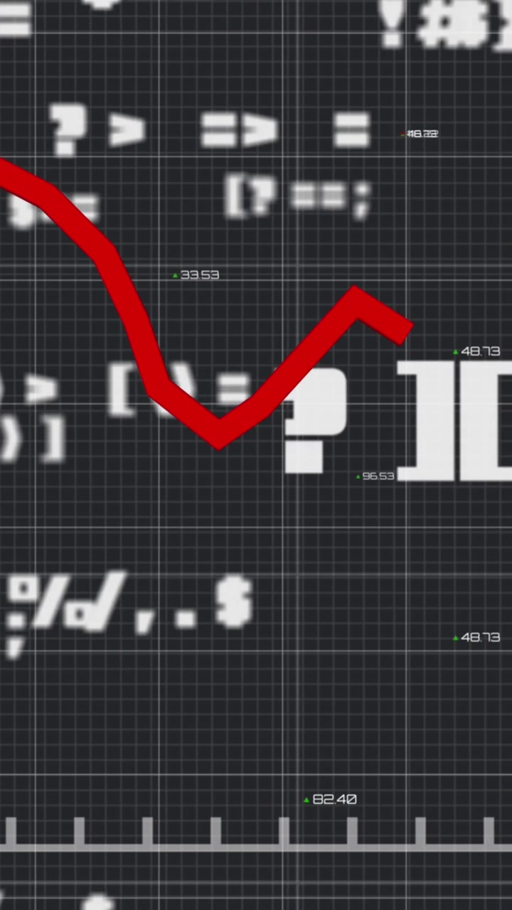 Animation of data processing over black background