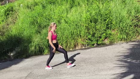 woman walking and exercising outdoors