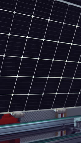 modern innovative factory. distribution of solar elements on the conveyor vertical video