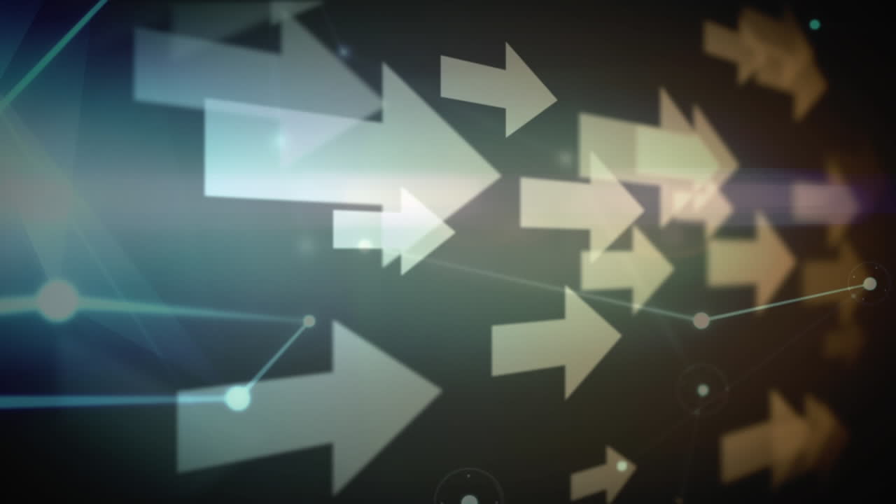 화살표와 비대칭적인 선