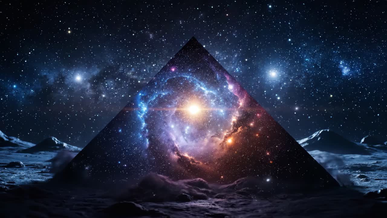 Piramide di ghiaccio e spada galattica