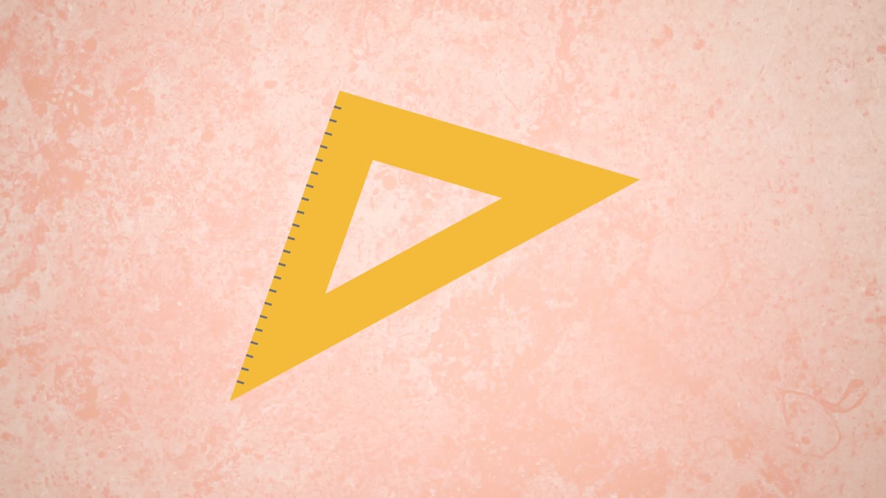 Animation of square icon moving on pink background