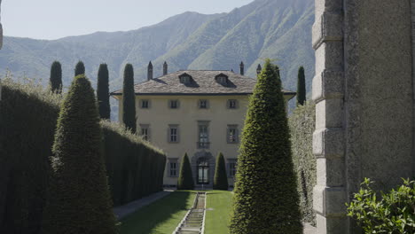 italian villa with formal garden